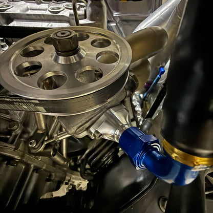 SR20DET -10AN Power Steering Low Pressure fitting.